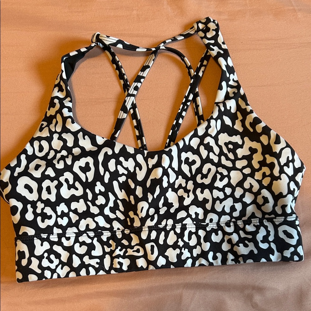 Black and White Women's Sports Bra